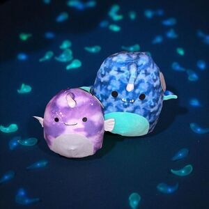 RARE NWT 16” Deezo & 11” Easton Tie Dye Anglerfish Squishmallows